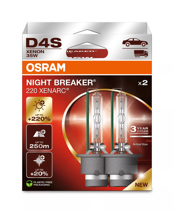 Osram Nattebryder Xenarc D4S NL 220% Sæt