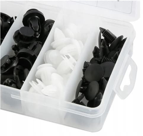 Sæt med 100 clips til bilpolstring