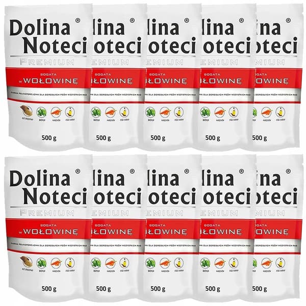 DOLINA NOTECI Premium rikt på nötkött - våtfoder för hundar - 10x500g