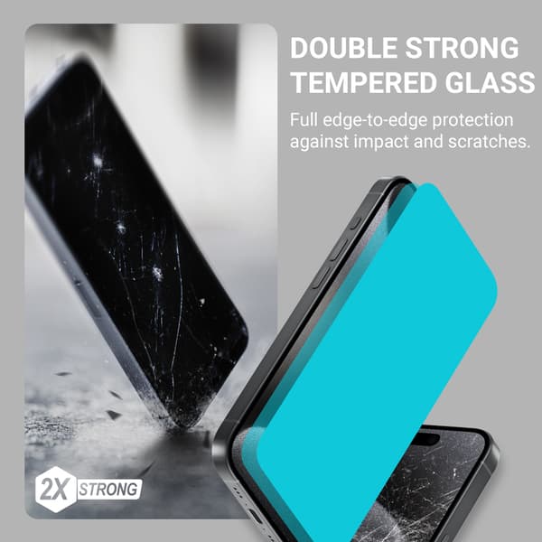 Crong EasyShield 2-pak - Hærdet Glas iPhone 16 Plus / iPhone 15 Plus (2 stk.)