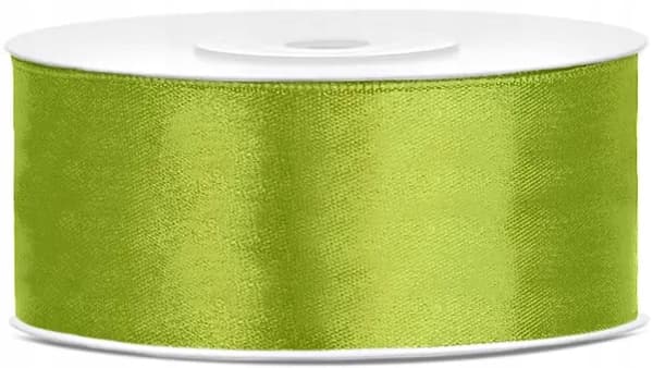 Äppelgrön silkkiaines sisustusnarua 25mm 25m