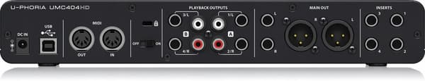 Behringer UMC404HD USB-lydkort, 4 indgange, sort
