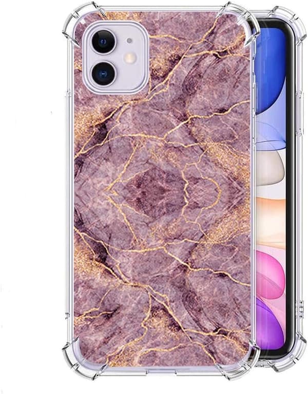 APPLE IPHONE 11 6.1" SUOJAKUORI, SILIKONI-TAKA, MARMORILLA