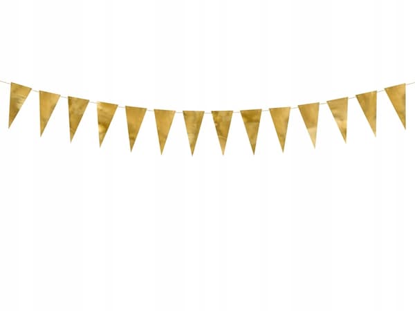Flagguirlande, guld, 2,15 m, 1 stk.
