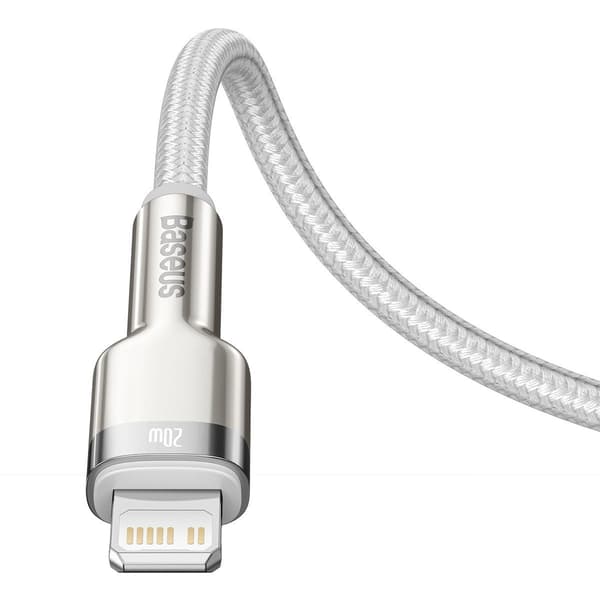 Baseus Cafule USB-C til Lightning-kabel, PD, 20W, 1m (hvid)