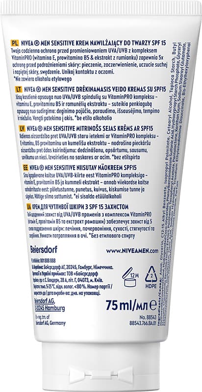 NIVEA SENSITIVE ansiktscreme SPF15