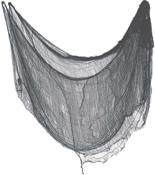 Sort Halloween edderkoppespindsnet 76x228cm