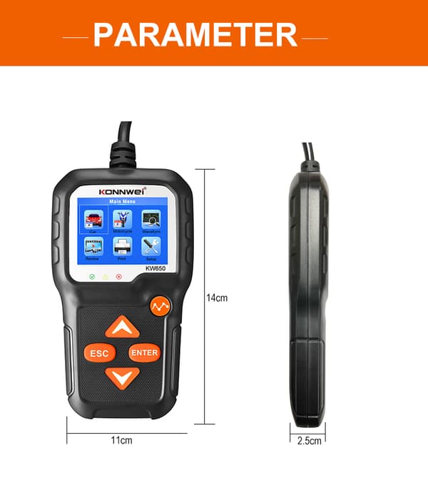 Konnwei KW650 bilbatteritestare