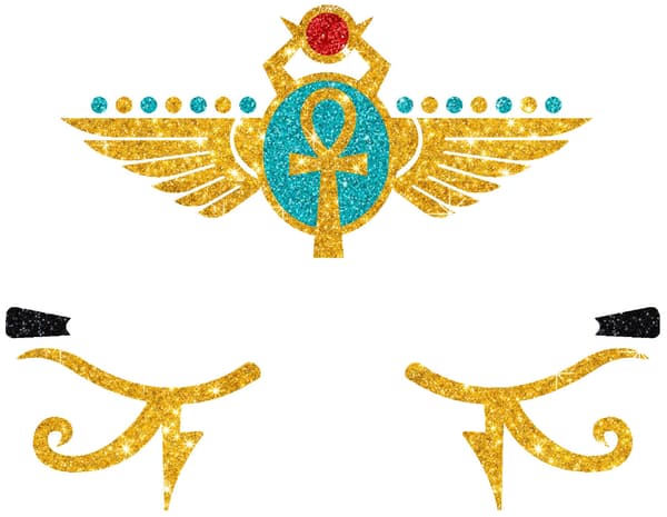 Glitter Stickers Smykker til Ansigtet Egyptisk