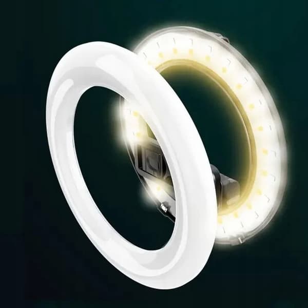 Selfie-stang LED-ringlys med stativ