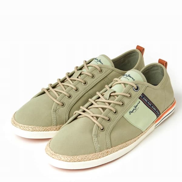 Pepe Jeans herrgröna snörsneakers låg 40