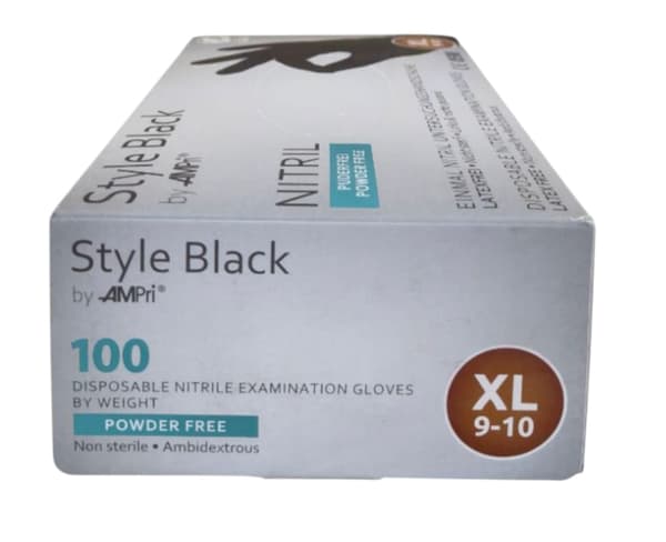 Sorte nitrilhandsker STYLE BLACK AMPRI 100 stk - Str. XL