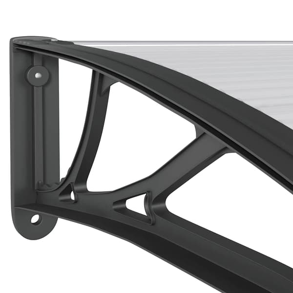 vidaXL dørmarkise sort 300x100 cm polycarbonat