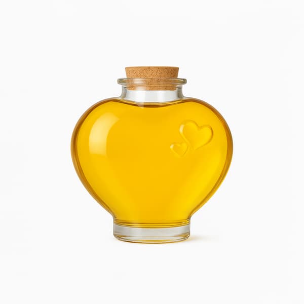 5x LOVE glasbehållare 350ml för vin, alkohol, present, bröllopsflaskor