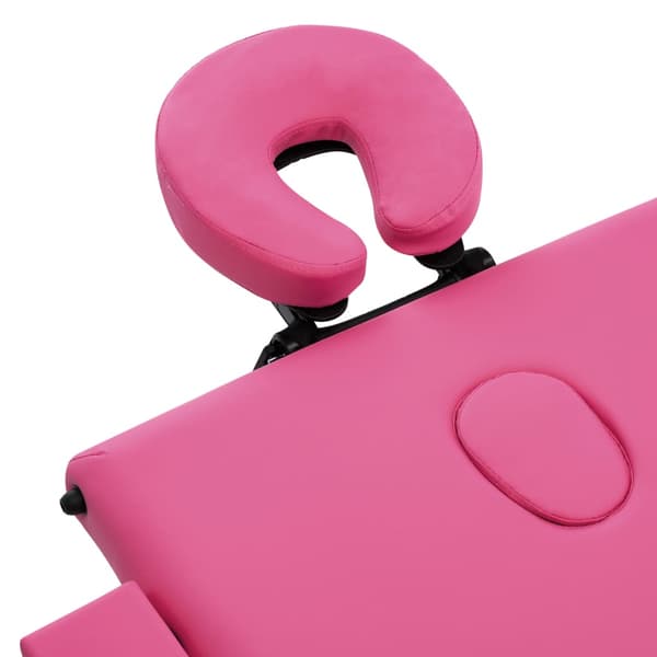 vidaXL foldbart massagebord 3-zoner aluminium pink