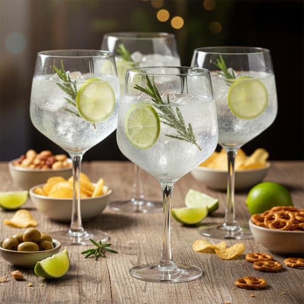 Ginilasit lasinen 580 ml 4 kpl