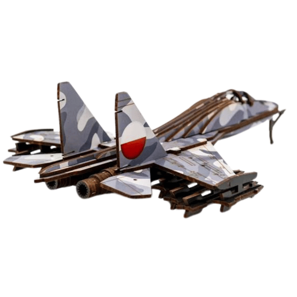 Militærfly træpuslespil 3D-model puslespilsæt 00654