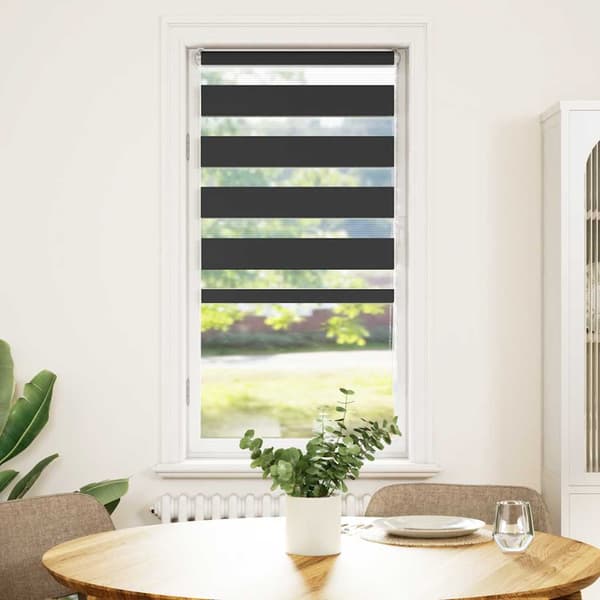 vidaXL Zebragardin, svart, tygbredd 50,9 cm, polyester