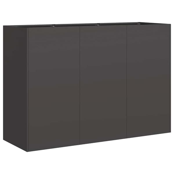 vidaXL urtepotte sort 120x40x80 cm koldvalset stål