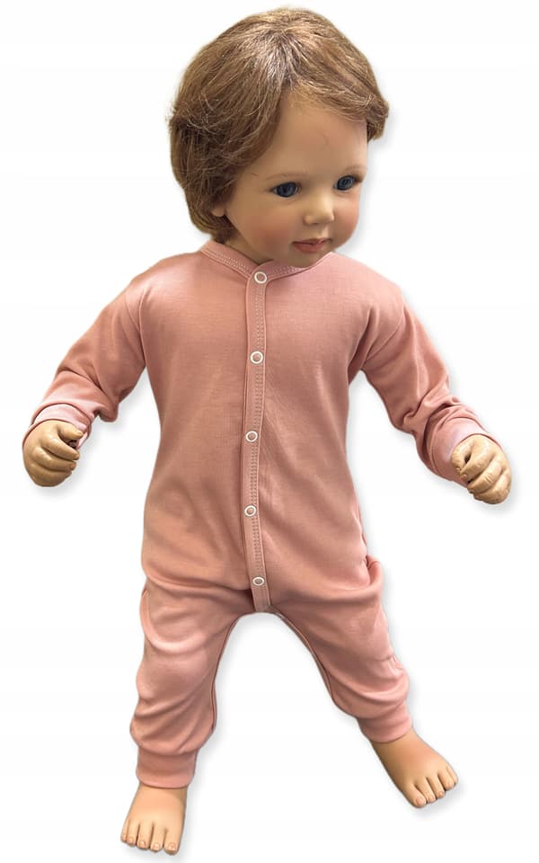 3-pak heldragter 68 uden fødder til baby med trykknapper