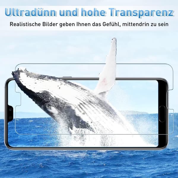 2x Härdat glas för Huawei P20 Pro, högt skydd, hållbart och solidt
