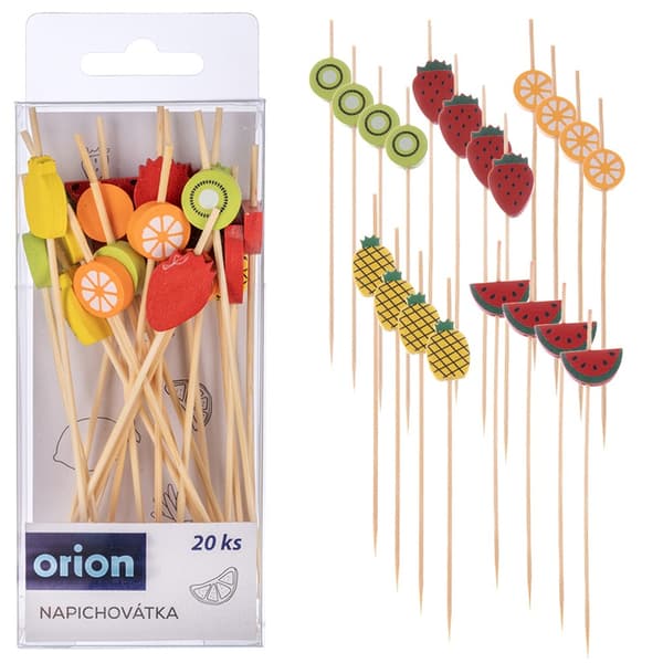 Bambu tandpetare för fruktsnacks 12 cm 20 st