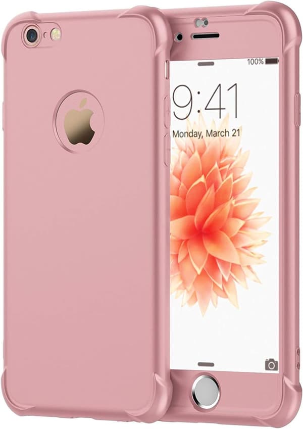 SKAL TILL APPLE IPHONE 6/6S 4,7" ROSA BAKSIDAN SOLID HÅLLBART SKAL