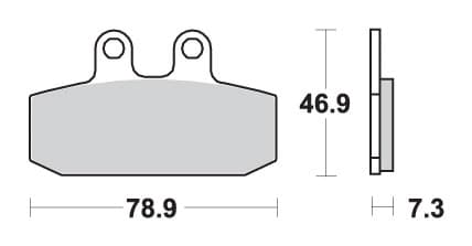 SBS Bremseklodser KH256 Street Standard Keramik Sort