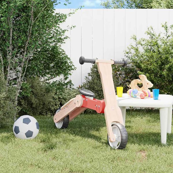 vidaXL 2-i-1 børnescooter rød