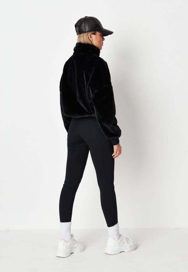 MISSGUIDED MUSTA PITKÄ TAKKI 42 P0/DX11*