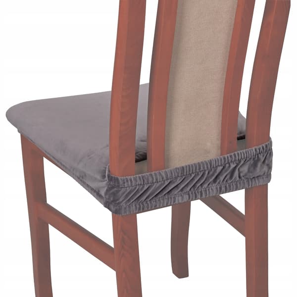Stolöverdrag Stolsäte Kort velour TESS Grå
