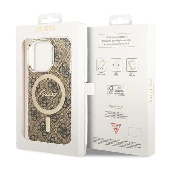 Guess 4G MagSafe - iPhone 14 Pro Max cover (brun)