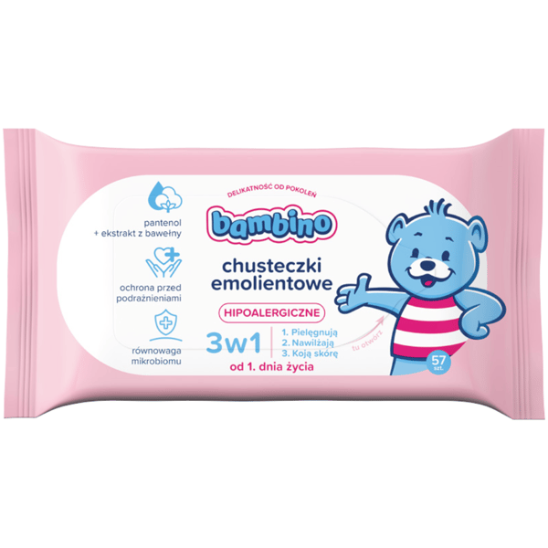 Bambino emolientvæv 3i1 2x57 stk.