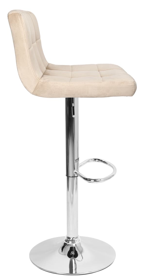 Arako krombeige sammetsbarstol