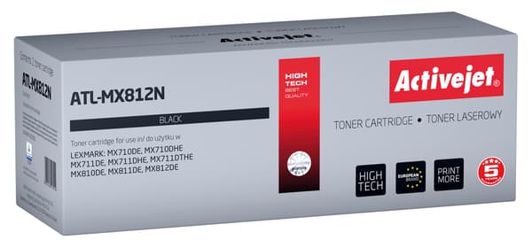 Activejet-toner Lexmark 62D2000, 6000 sider, ATL-MX812N