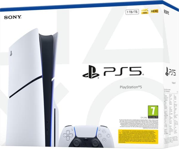 Sony PlayStation 5 Slim 1TB E Chassis hvid og sort