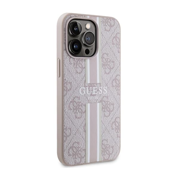 Guess 4G Printed Stripes MagSafe - iPhone 13 Pro cover (lyserød)
