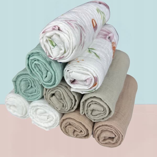 Plumeri Muslin Bleer Sæt med 10 Farver 50x30 cm