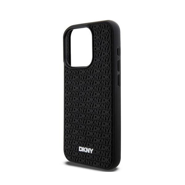 DKNY 3D Rubber Repeat Pattern - iPhone 15 Pro-skal (svart)