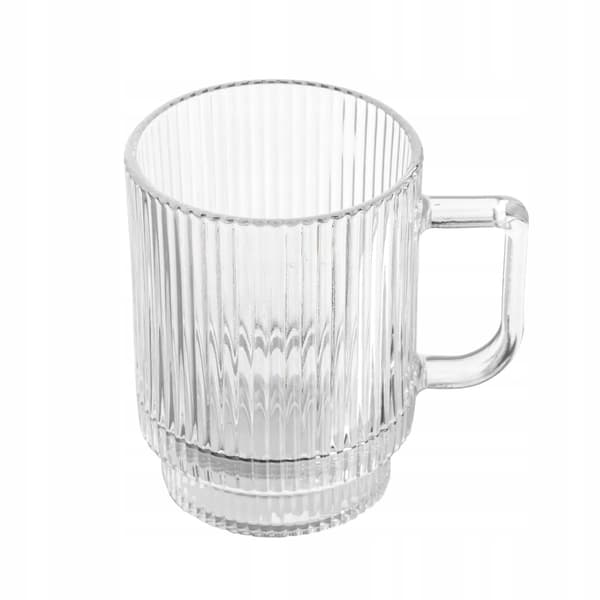 Lige glaskrus til lattekaffe, rillet, 300 ml, 1 stk. Selena