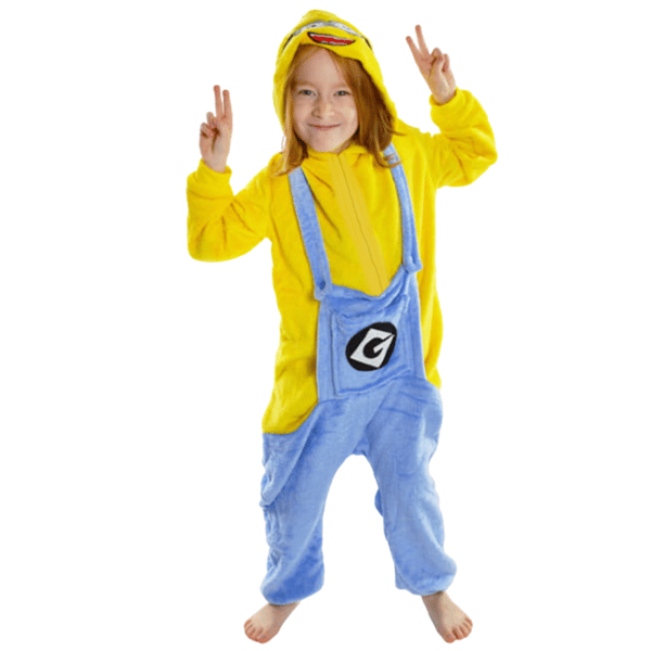 Gul heldragt børn 050pcN minion 134-140
