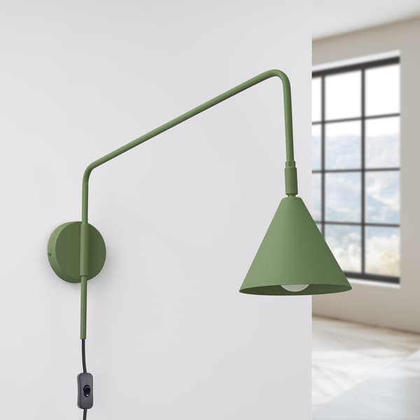 Vägglampa NOX 1 E14 Olivgrön Sollux SL.1700