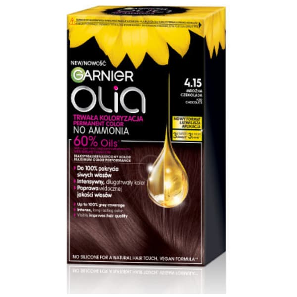 Garnier Olia permanent hårfarvning 4.15 froset chokolade