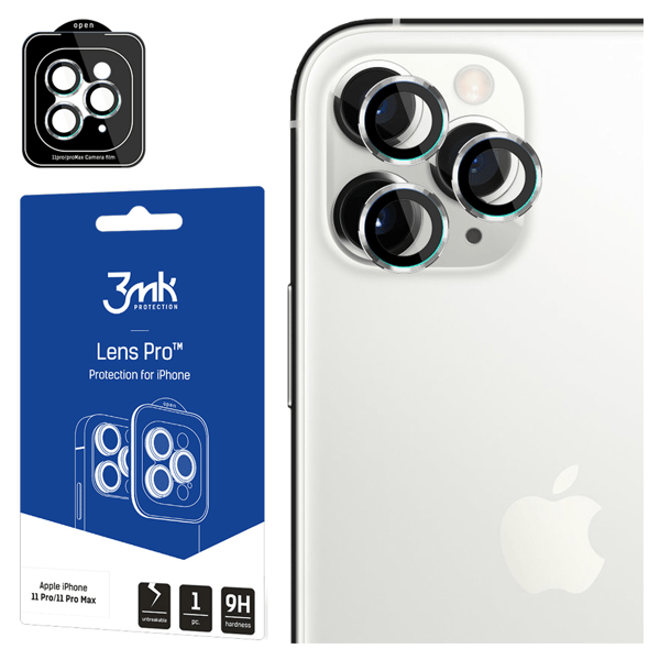 Apple iPhone 11 Pro/11 Pro Max - 3mk Linsskydd Pro Silver
