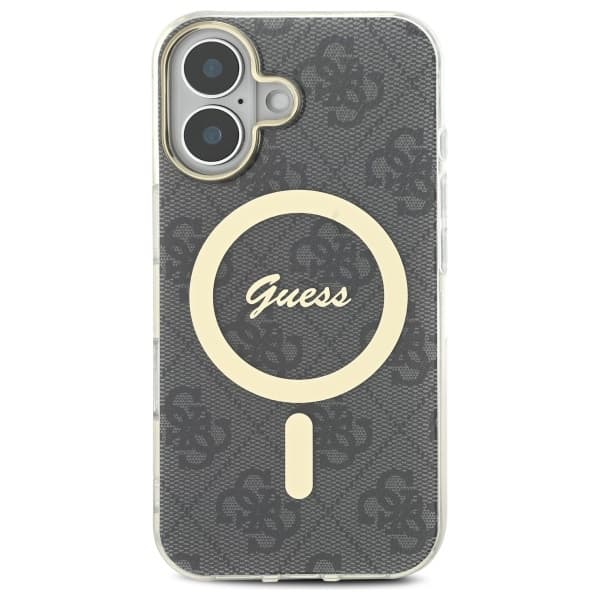 Guess GUHMP16MH4STK iPhone 16 Plus 6,7" sort/sort hårdt cover IML 4G MagSafe