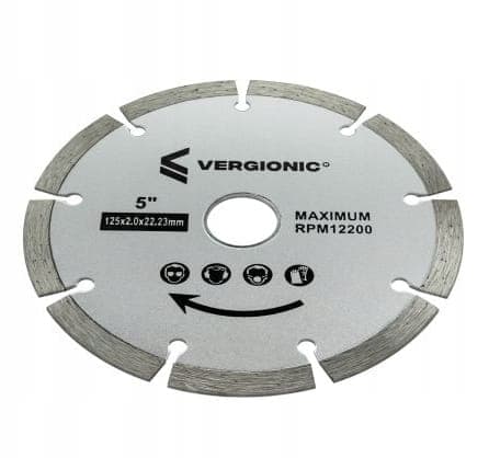 Diamantklinga för betongkuber 125mm segmenterad