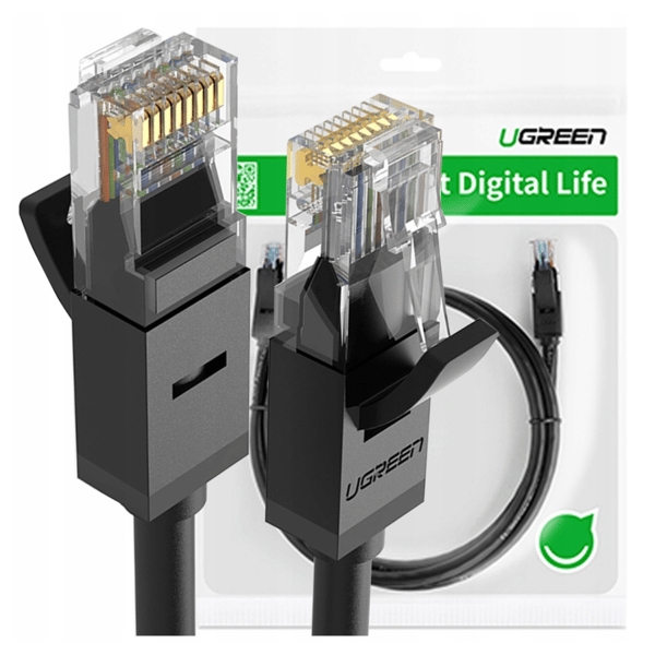 UGREEN NW102 Ethernet RJ45 netværkskabel, Cat.6, UTP, 15m (sort)