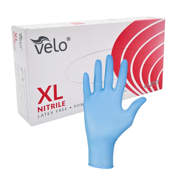 Velo blå XL nitrilhandsker 100 stk.