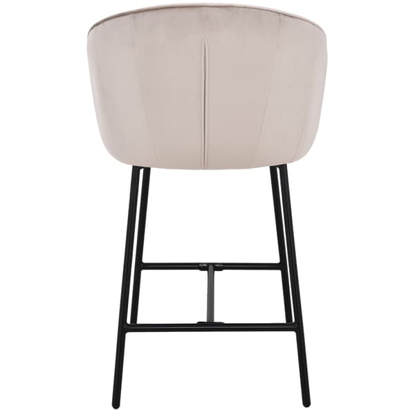 OTILO beige samettinen baarijakkara, 65 cm