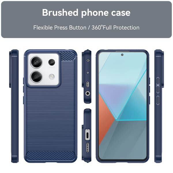 Kolfiberskal till Xiaomi Redmi Note 13 Pro - blå